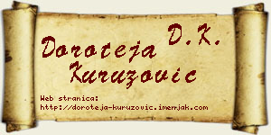 Doroteja Kuruzović vizit kartica